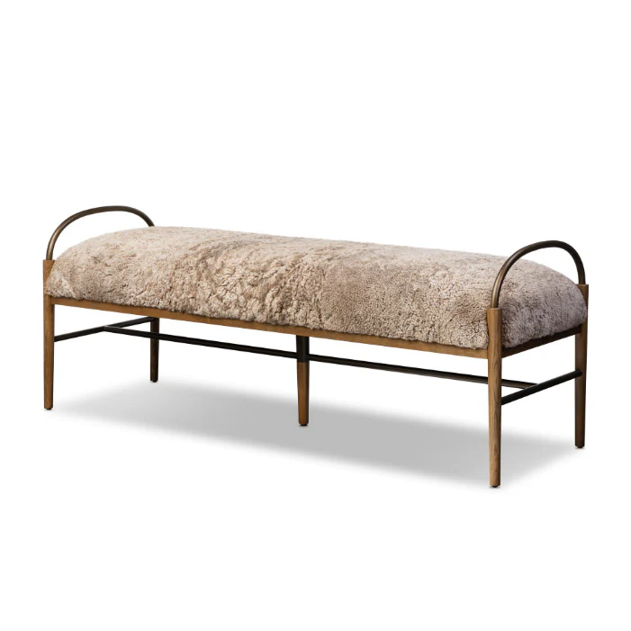 Amber Lewis X Four Hands Demi Accent Bench - Image 2
