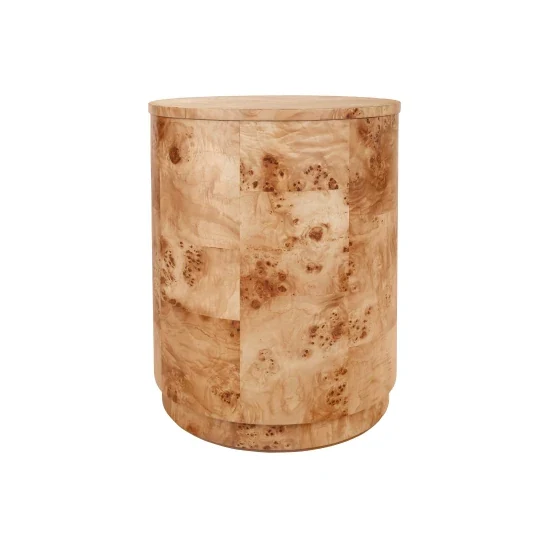 Arsenio Burl Wood Side Table
