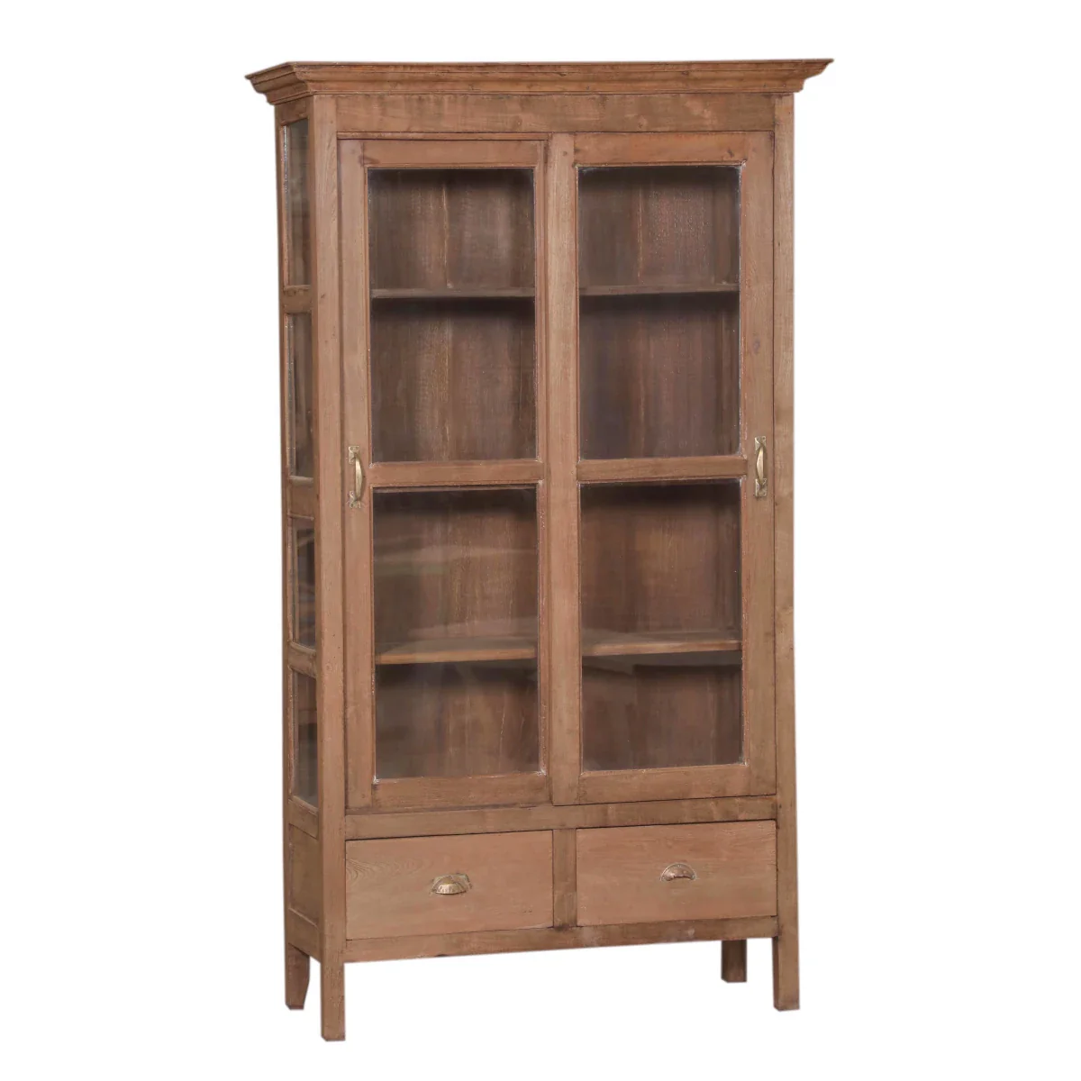 Artisan 2 Door Cabinet with Glass and Drawers - Image 2