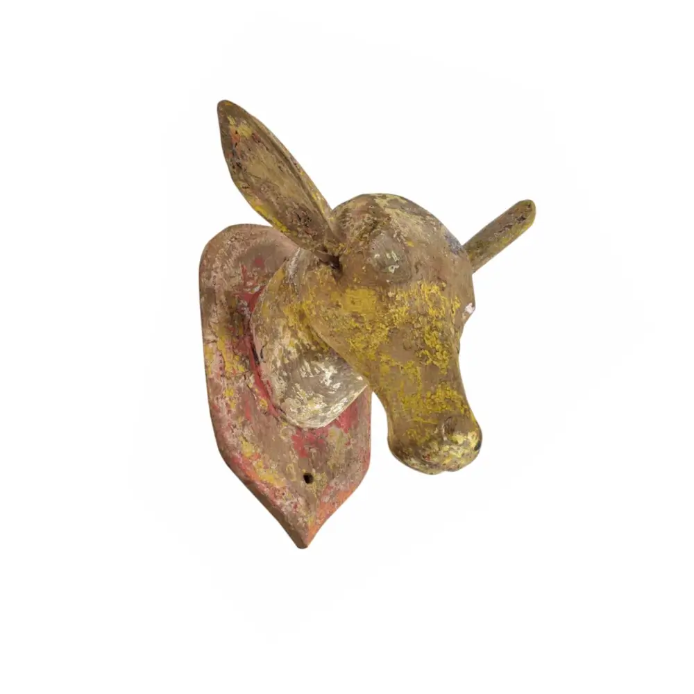Artisan Teak Wood Deer Head - Image 2