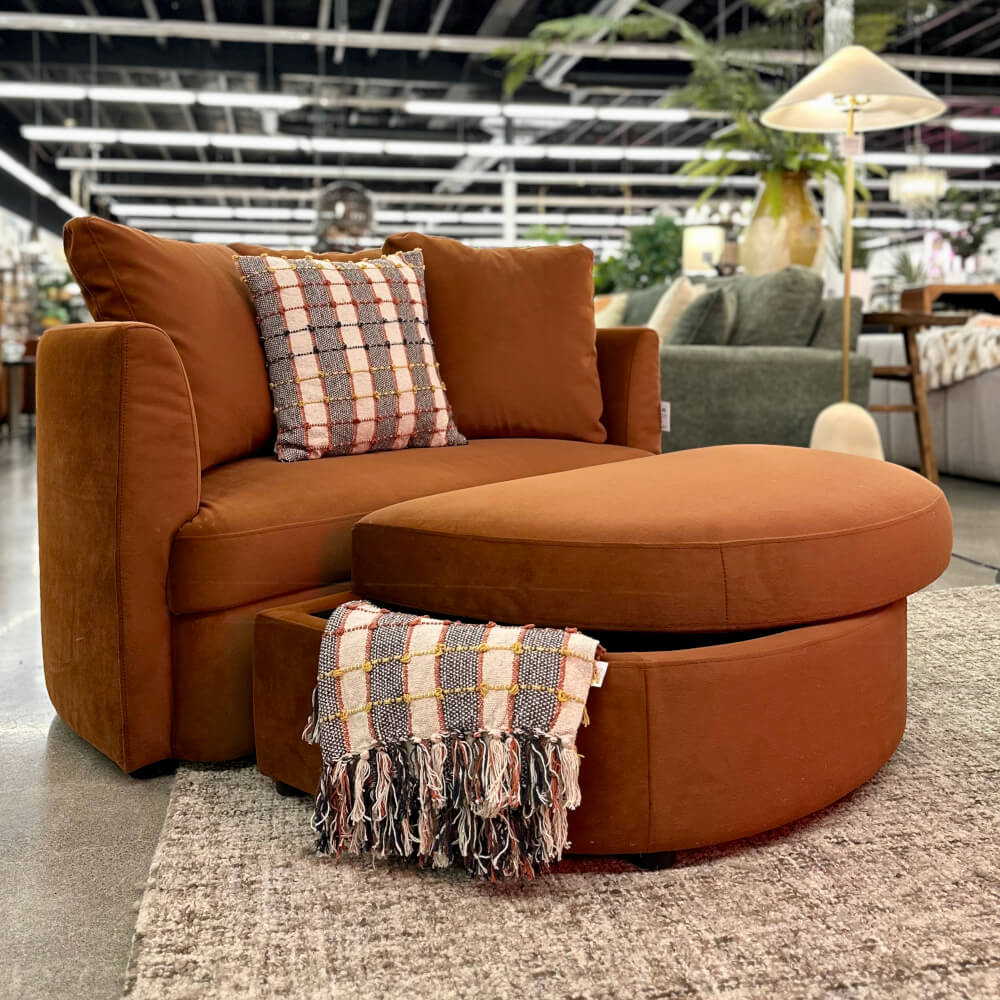 Aurora Chair and Ottoman - Image 3