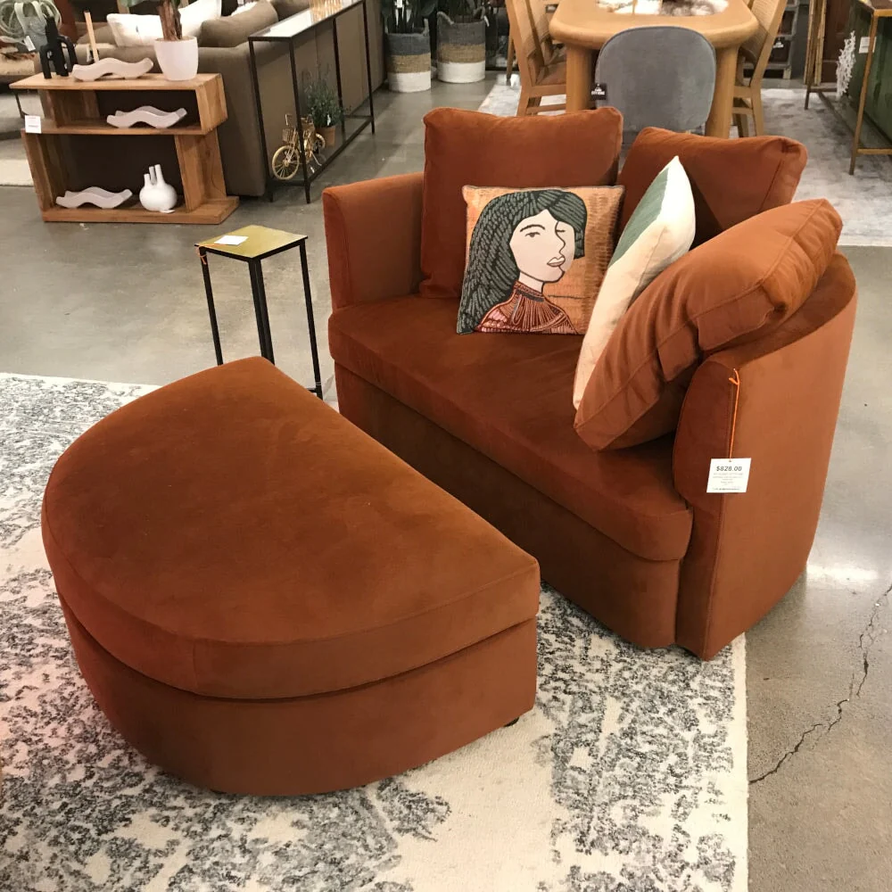 Aurora Chair and Ottoman - Image 5