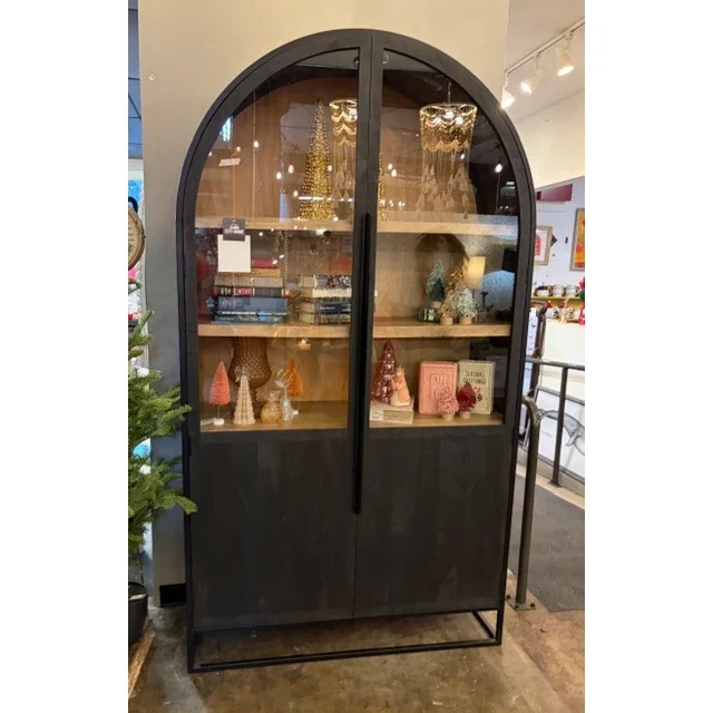 Black Arch Cabinet