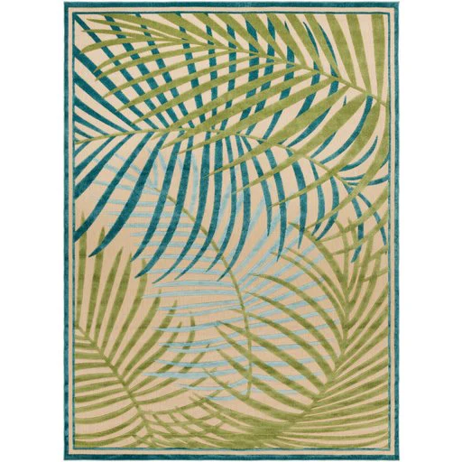 Palm Leaf Print Indoor/Outdoor Rug
