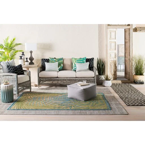 Palm Leaf Print Indoor/Outdoor Rug - Image 3