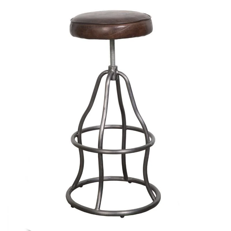 Bowie Leather Bar Stool - Image 3