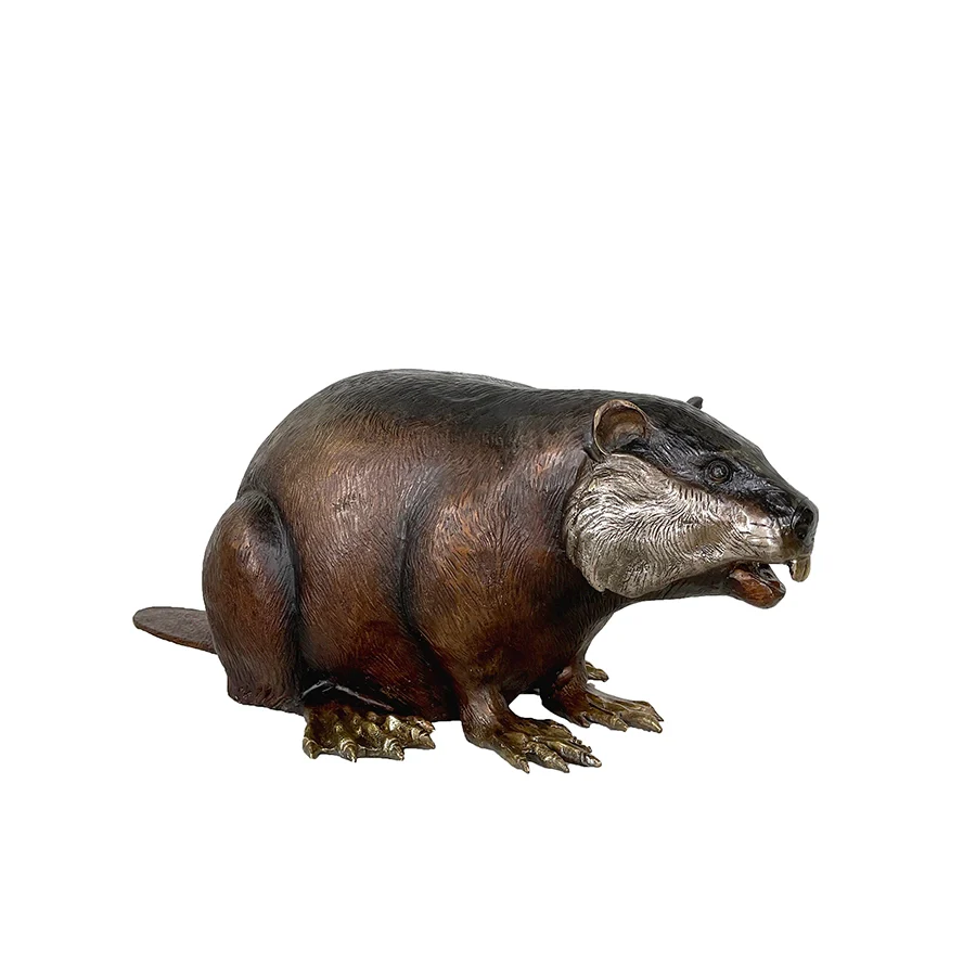 Bronze Beaver Sculpture