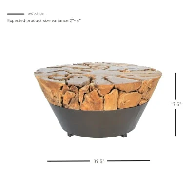 Bruno Reclaimed Teak Coffee Table - Image 5