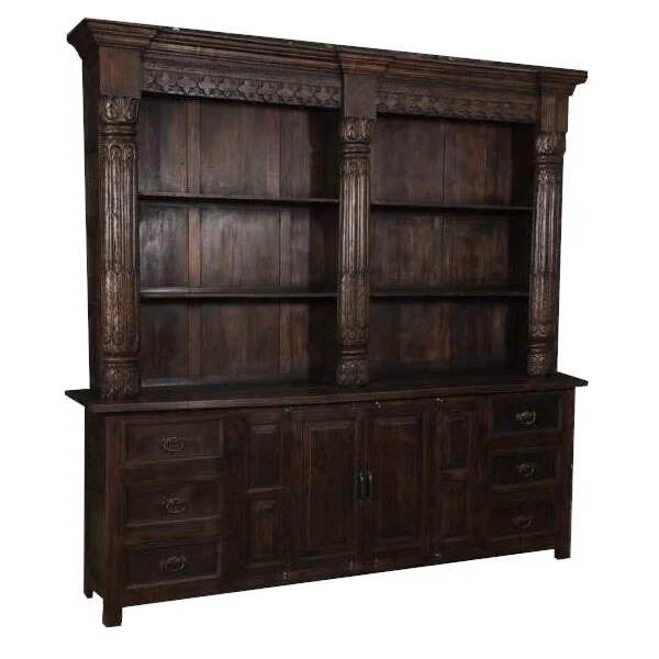 Carved Wooden Bookshelf