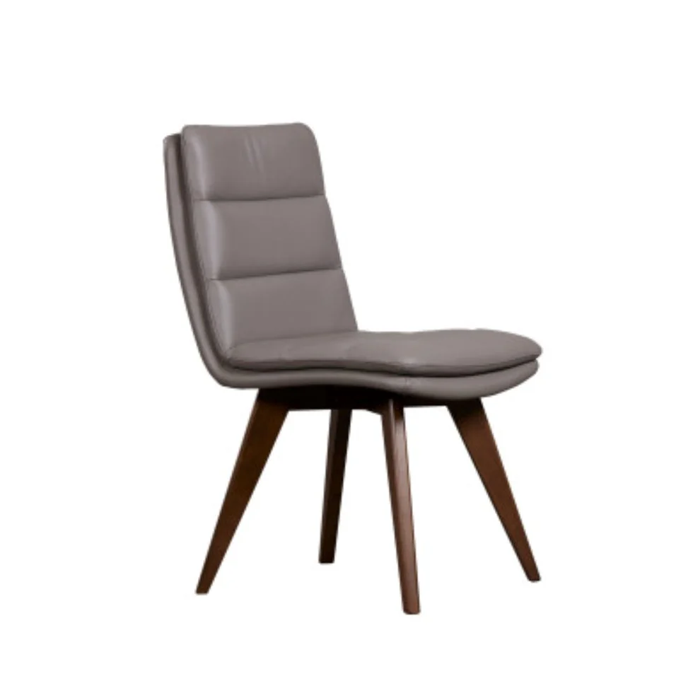 Castor Leather Dining Chair - Image 2