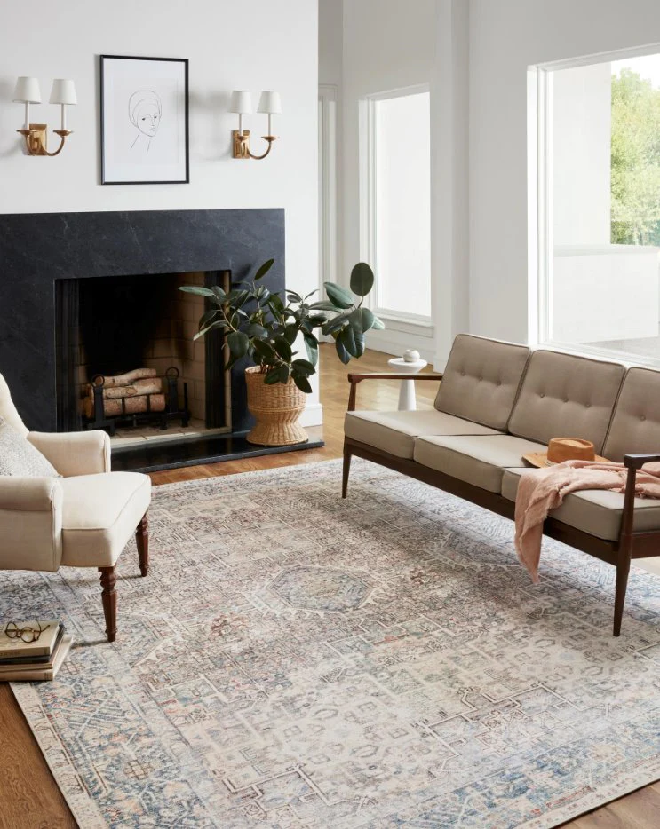Chris Loves Julia  X Loloi Jules Rug in Natural/Ocean - Image 6