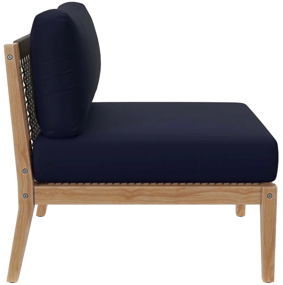 Clearwater Outdoor Patio Teak Armless Chair - Image 4