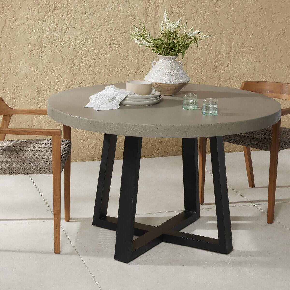 Cyrus Outdoor Round Dining Table - Image 12