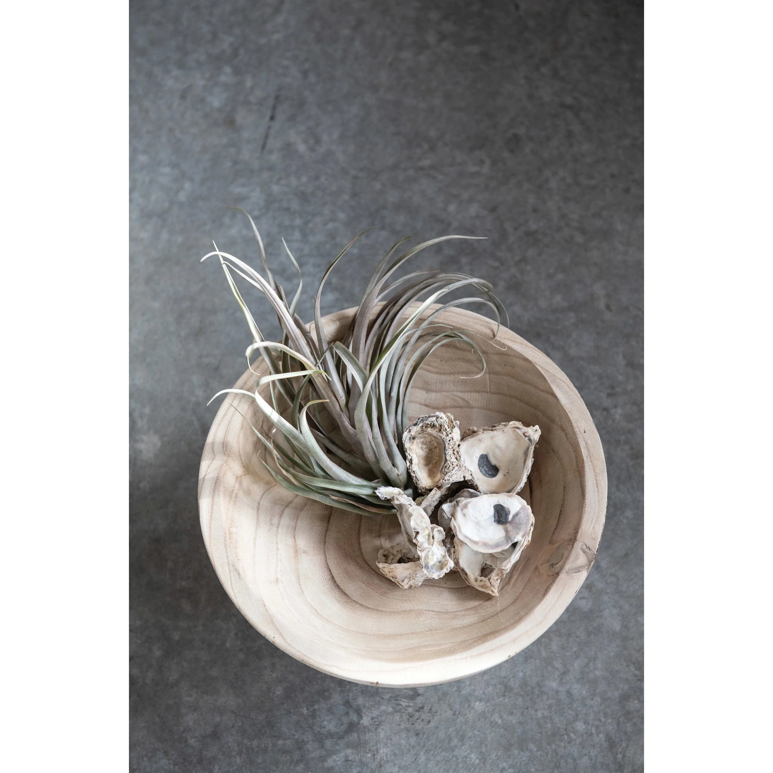 Decorative Paulownia Wood Footed Bowl - Image 3