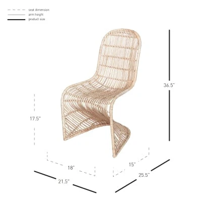 Groovy Rattan Dining Chair - Image 4