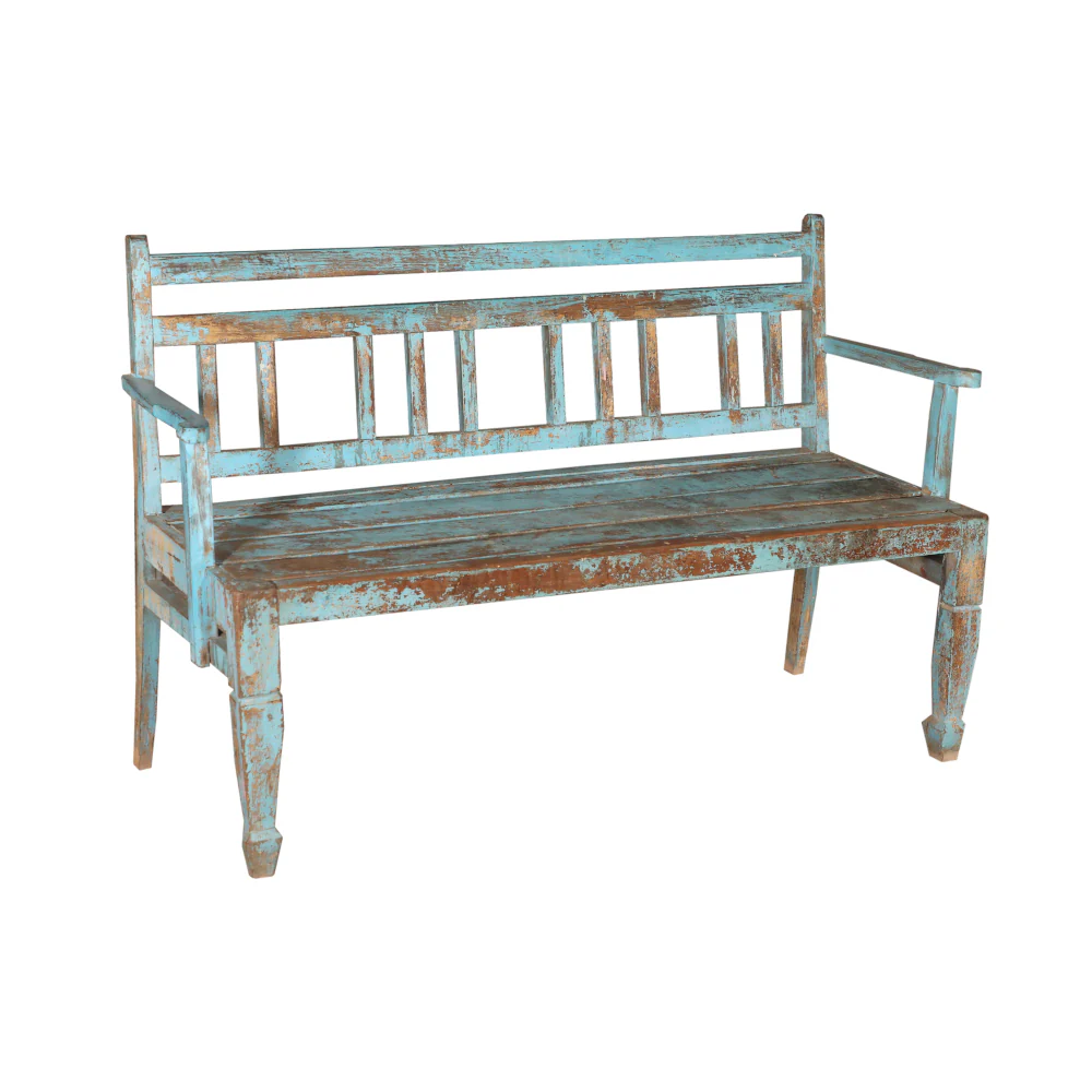 Handcrafted Painted Bench - Image 2