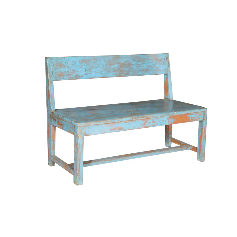 Handcrafted Painted Bench - Image 4
