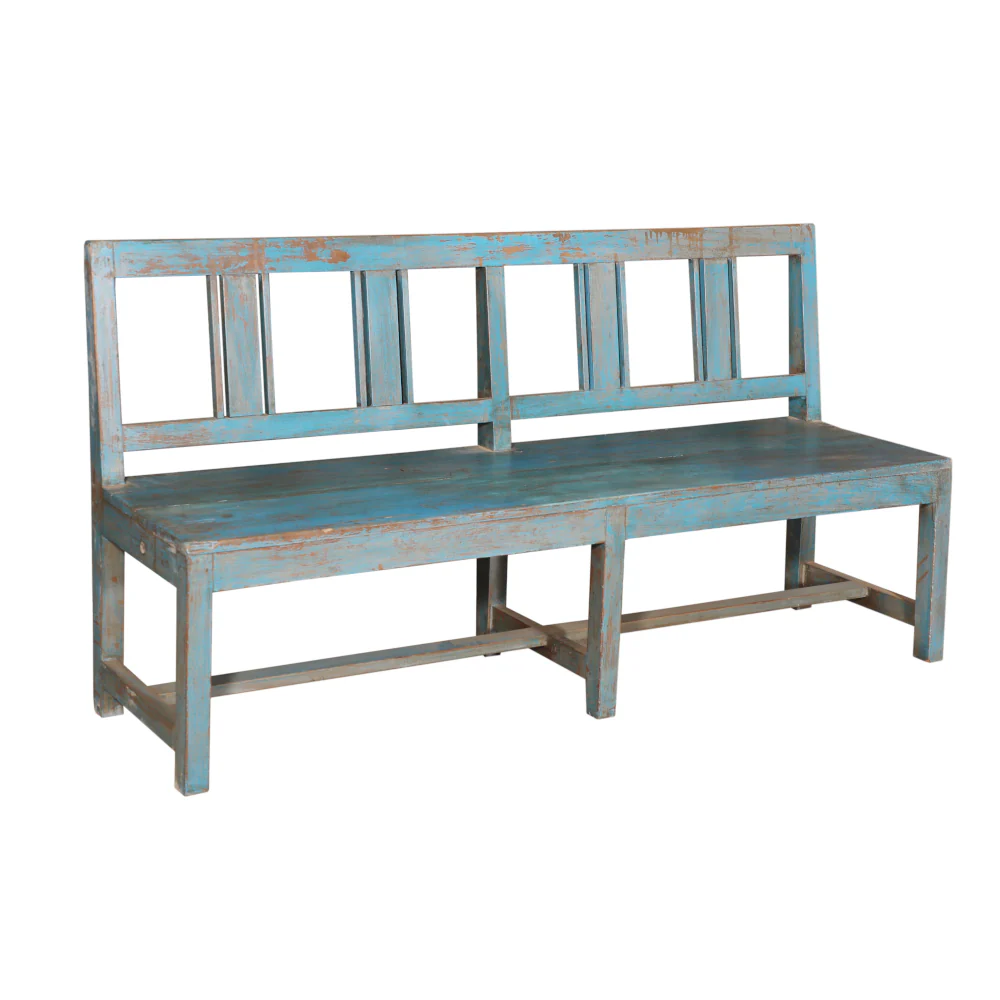 Handcrafted Painted Bench - Image 5