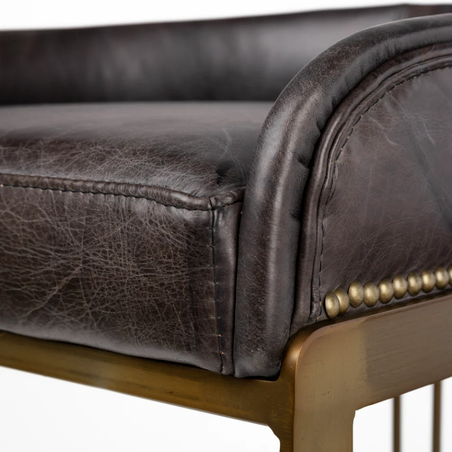 Hollyfield Leather Counter Stool - Image 4