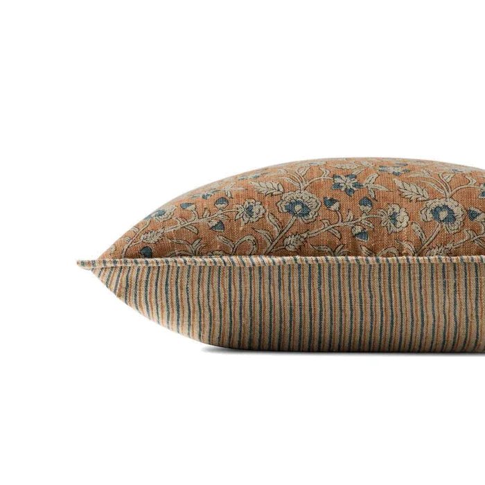 Indian Block Print Linen Pillow - Image 3