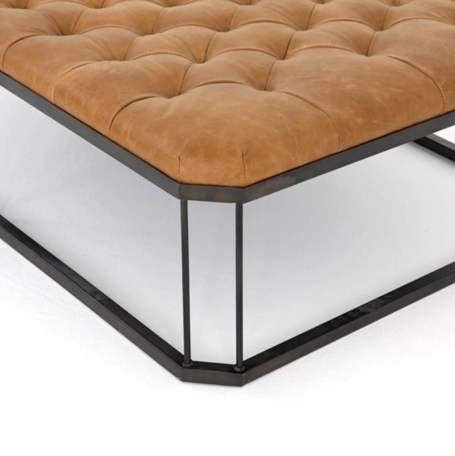 Isle Leather Ottoman - Image 5