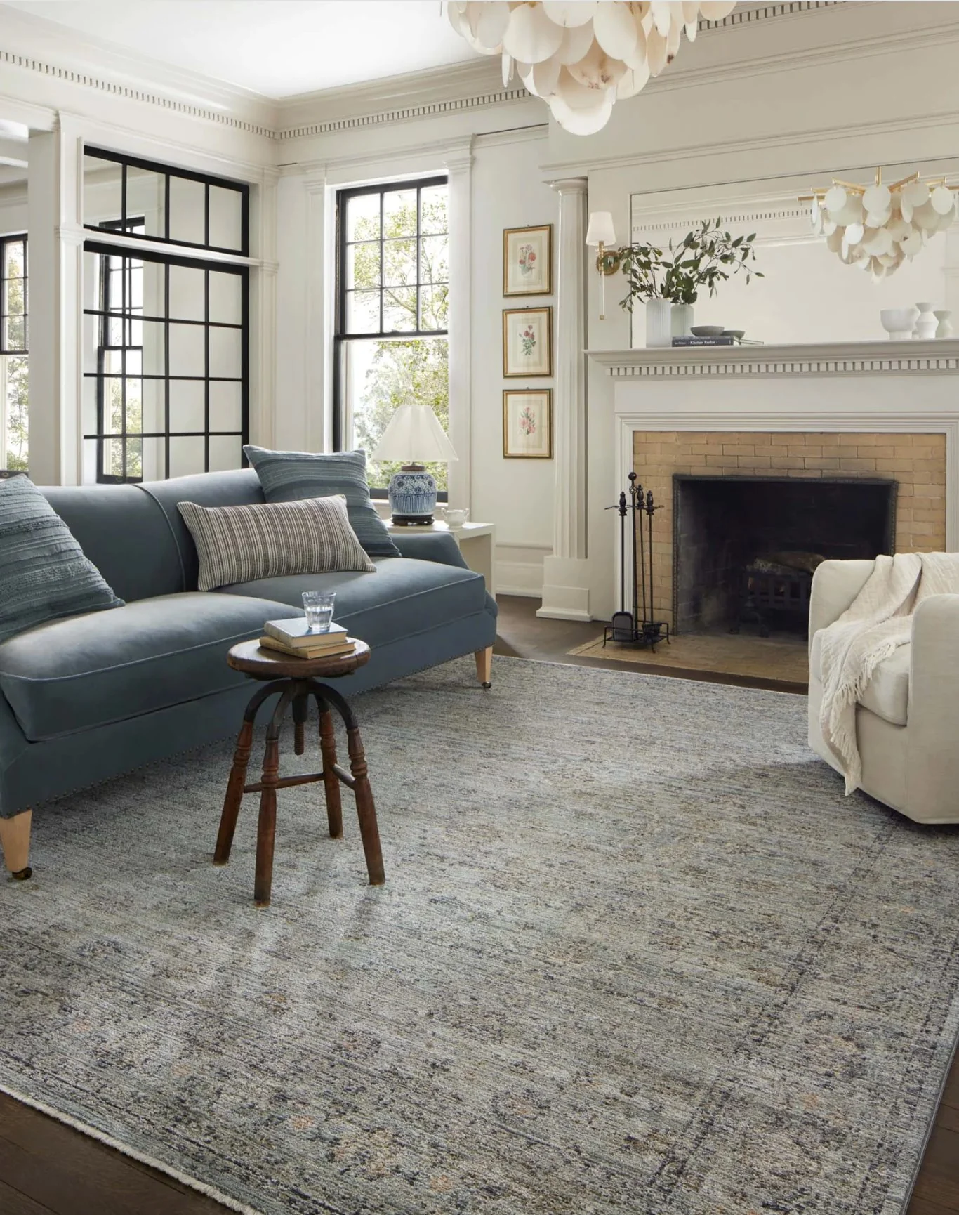 Jean Stoffer X Loloi Katherine Rug in Ocean/Gold - Image 3