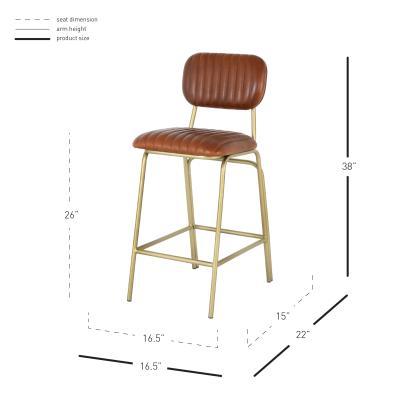 Lewis Leather Counter Stool - Image 7