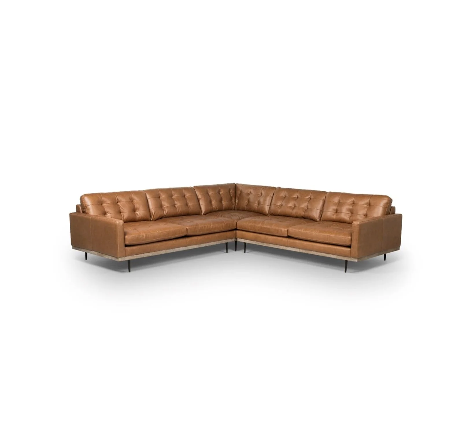 Lexi 3-Piece Leather Sectional - Image 2
