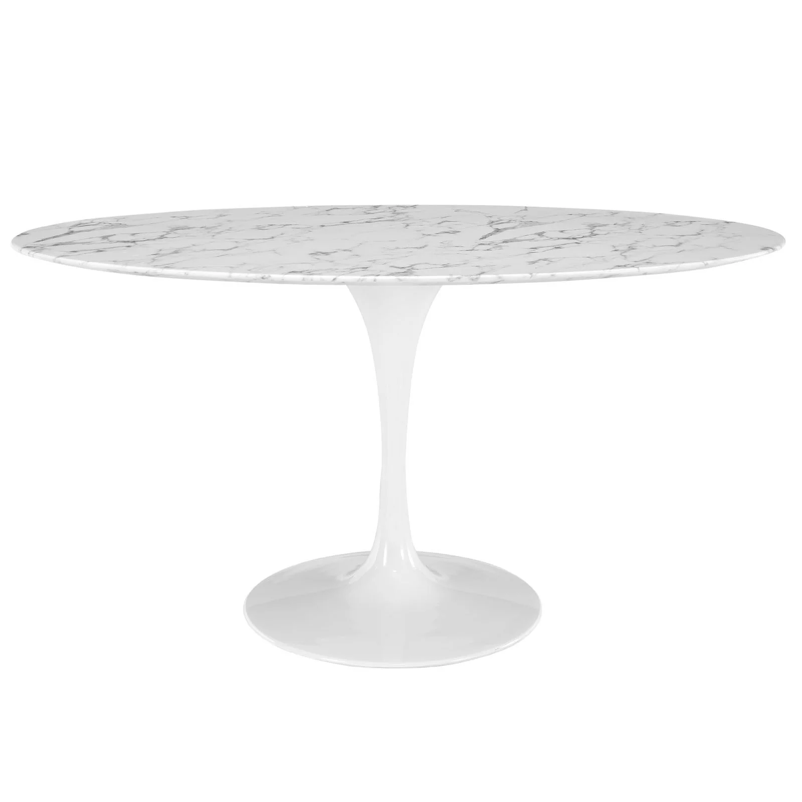 Lippa Marble-Top Tulip Table—Oval