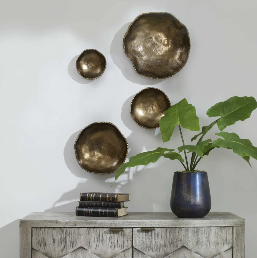 Lucky Coins Brass Metal Wall Decor, Set of 4 - Image 2