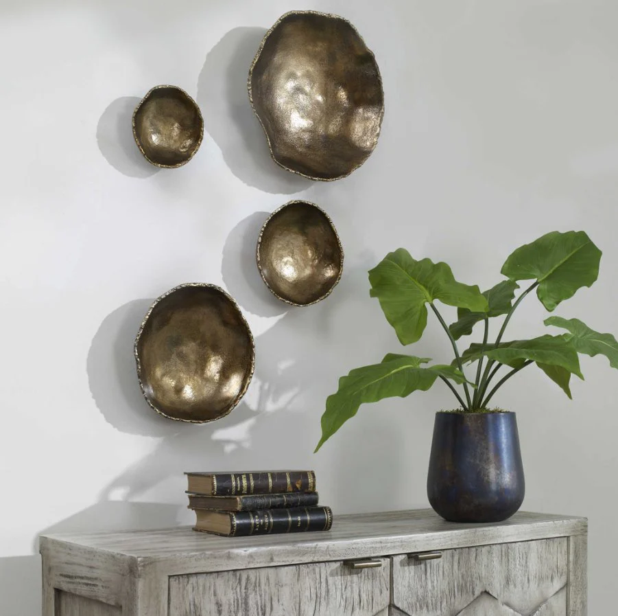 Lucky Coins Brass Metal Wall Decor, Set of 4 - Image 3