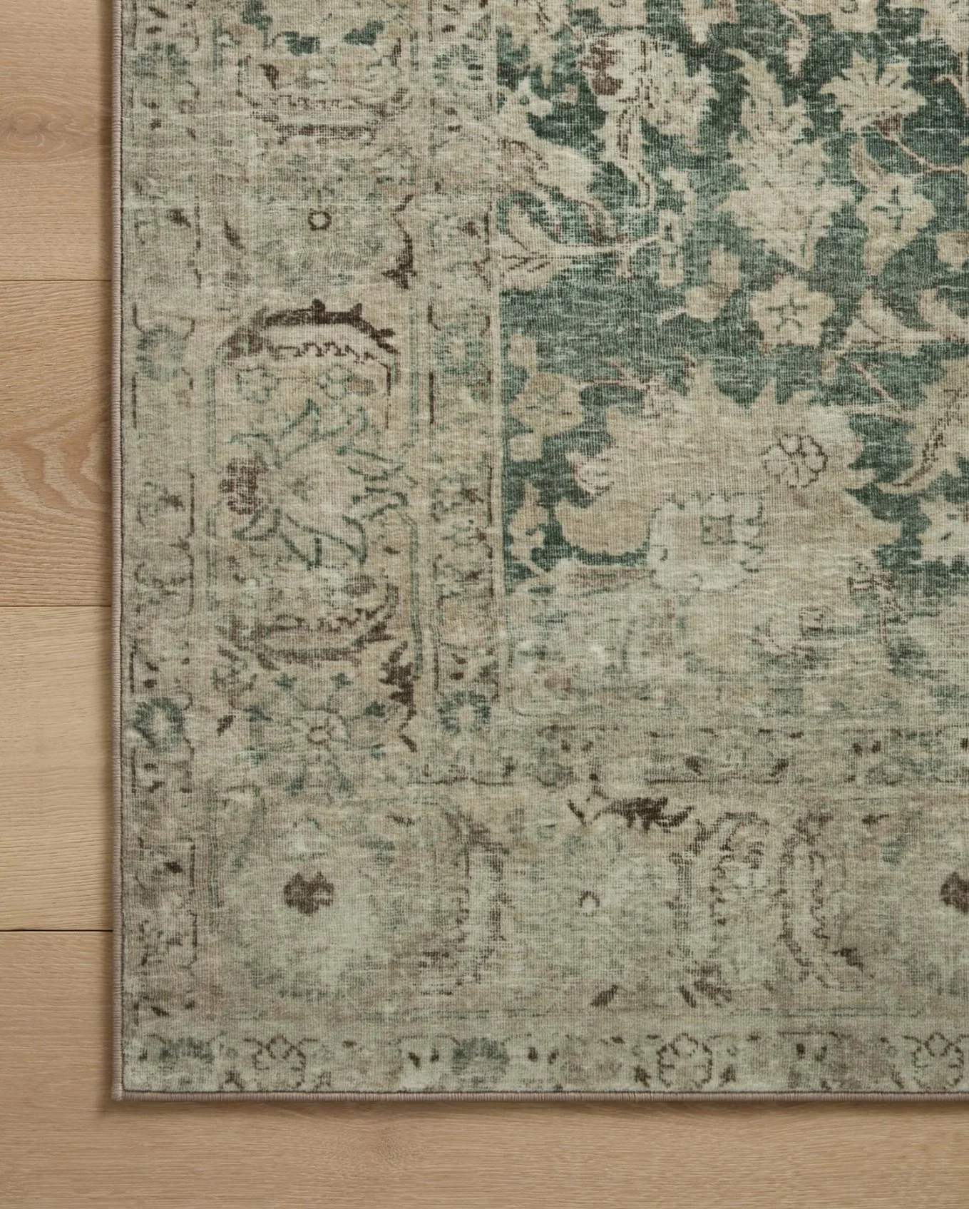 Magnolia Home By Joanna Gaines X Loloi Sinclair Rug in Jade/Sand - Image 2