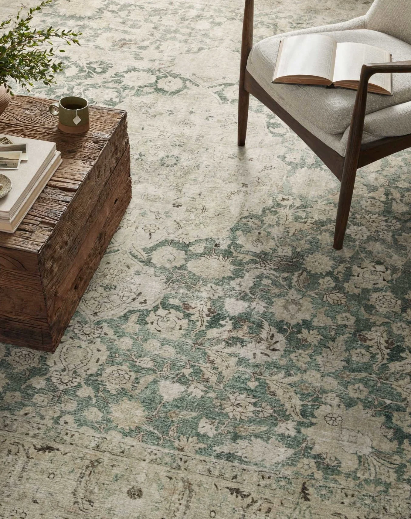 Magnolia Home By Joanna Gaines X Loloi Sinclair Rug in Jade/Sand - Image 7