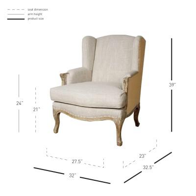 Marie Wing Arm Chair - Image 2