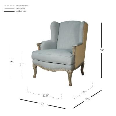 Marie Wing Arm Chair - Image 4