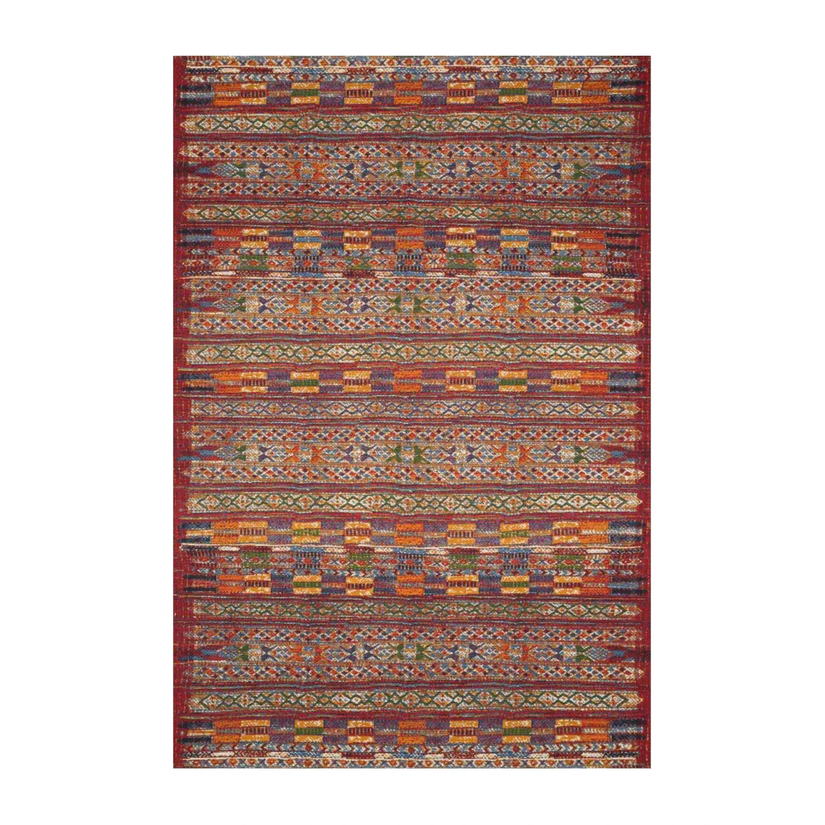 Mika Rug in Red/Multi