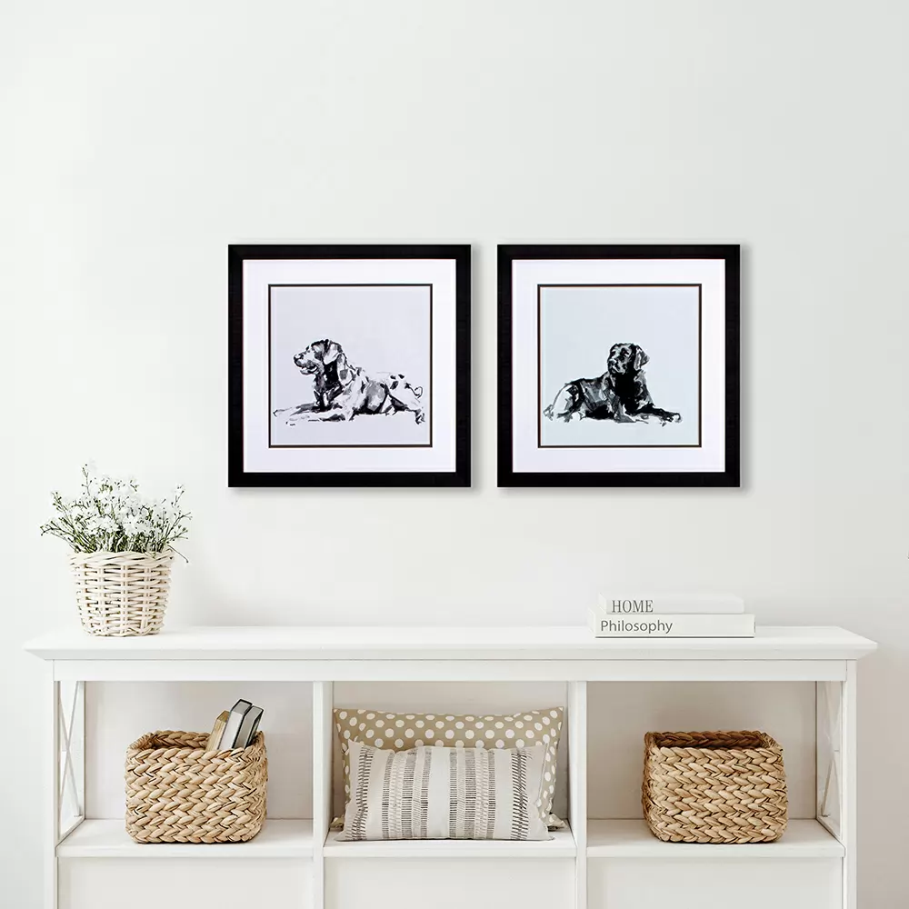 Modern Dogs Framed Wall Art, Set of 2 - Image 2