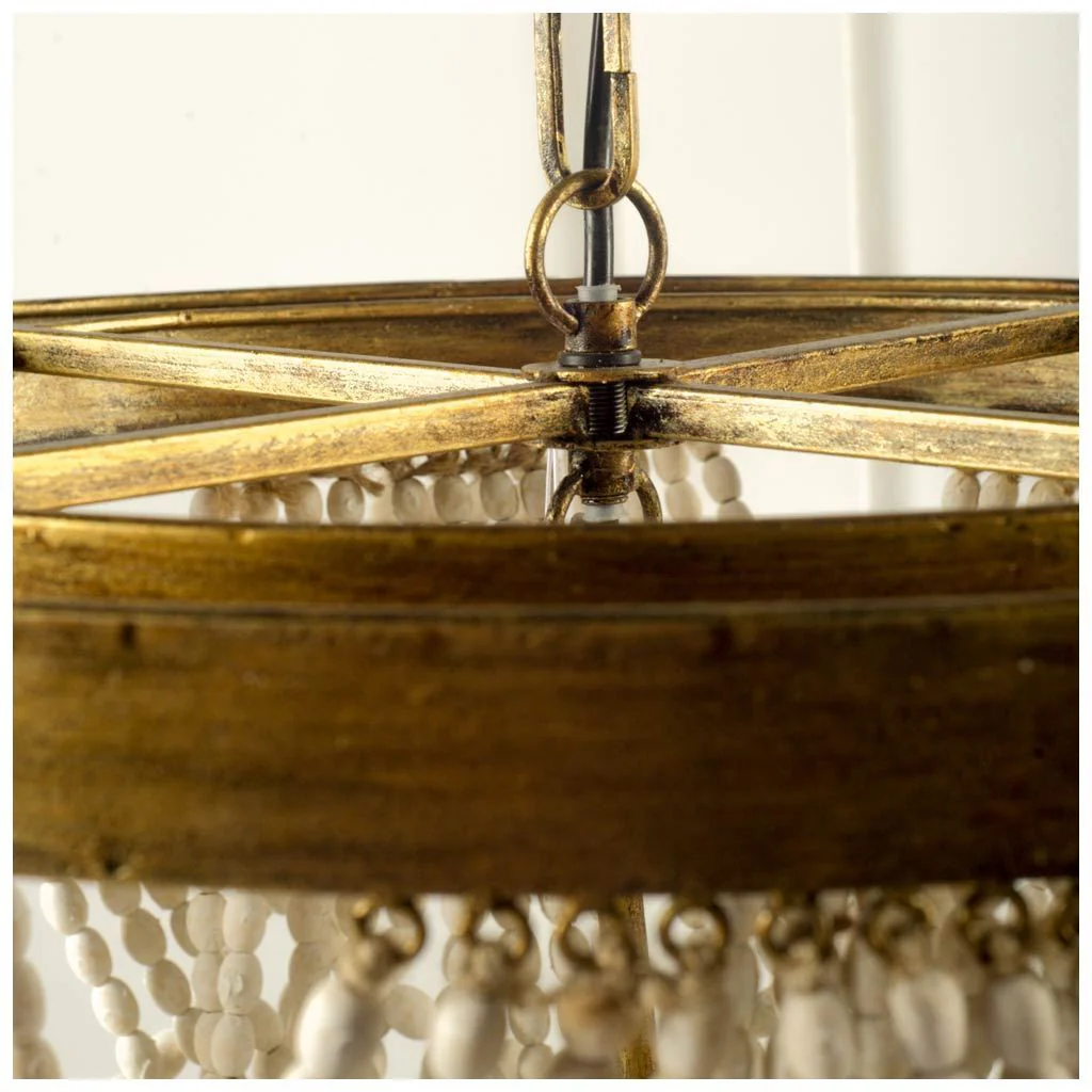 Pendra Wood Bead Chandelier - Image 3