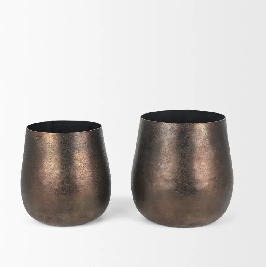 Quade Textured Metal Planters - Image 8