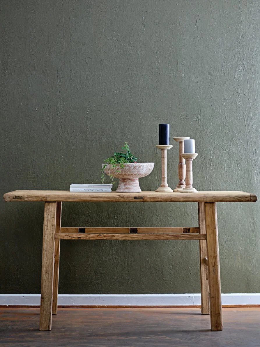 Reclaimed Elm Wood Console Table - Image 3