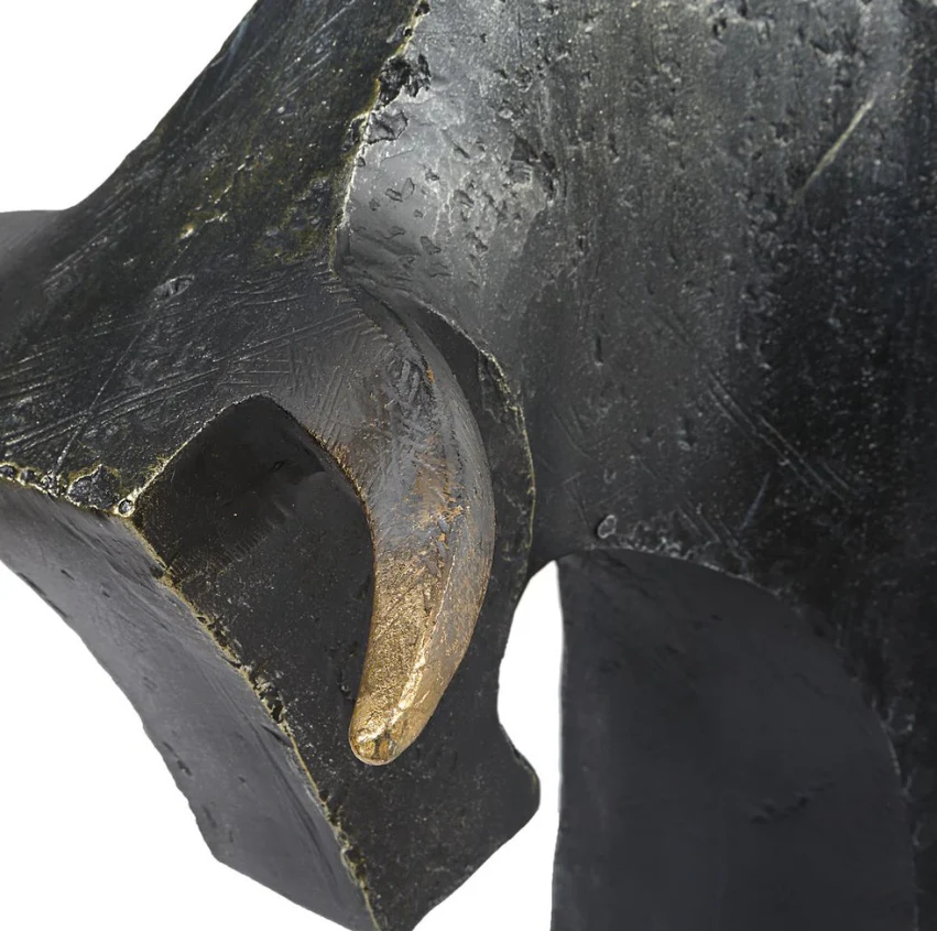 Regal Bull Sculptures, Set of Two - Image 4