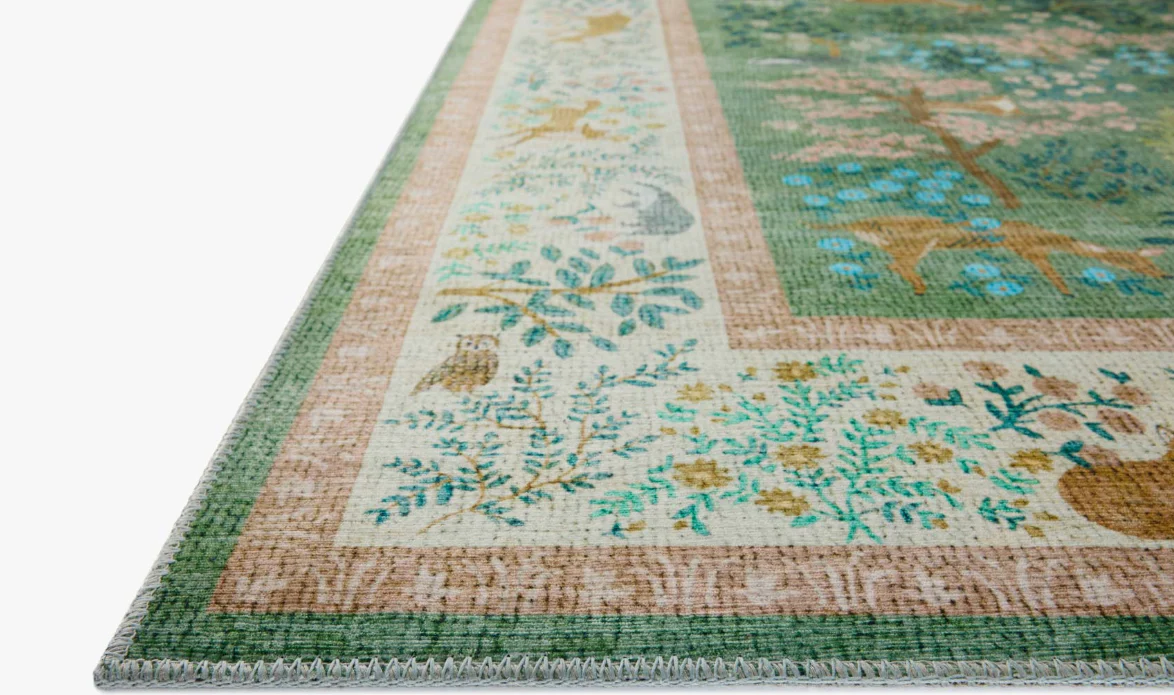 Rifle Paper Co. X Loloi Canopy Rug in Sage/Blush - Image 4