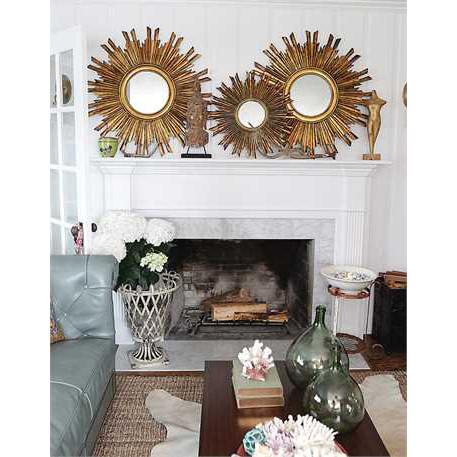 Round Golden Sunburst Mirror - Image 4