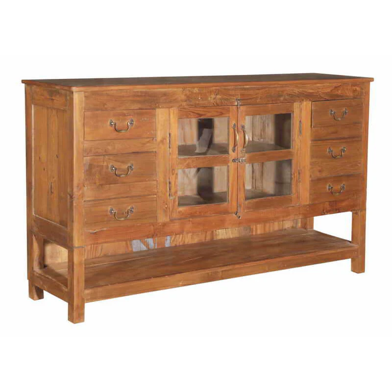 Salvaged Teak Wood Cabinet - Image 2
