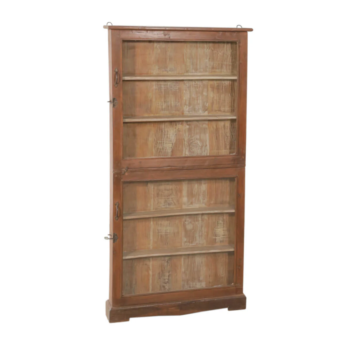 Slim Teak Wood Cabinet with Glass - Image 2
