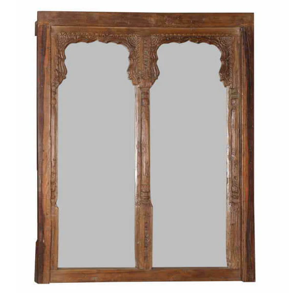 Teak Frame with Double Mirror
