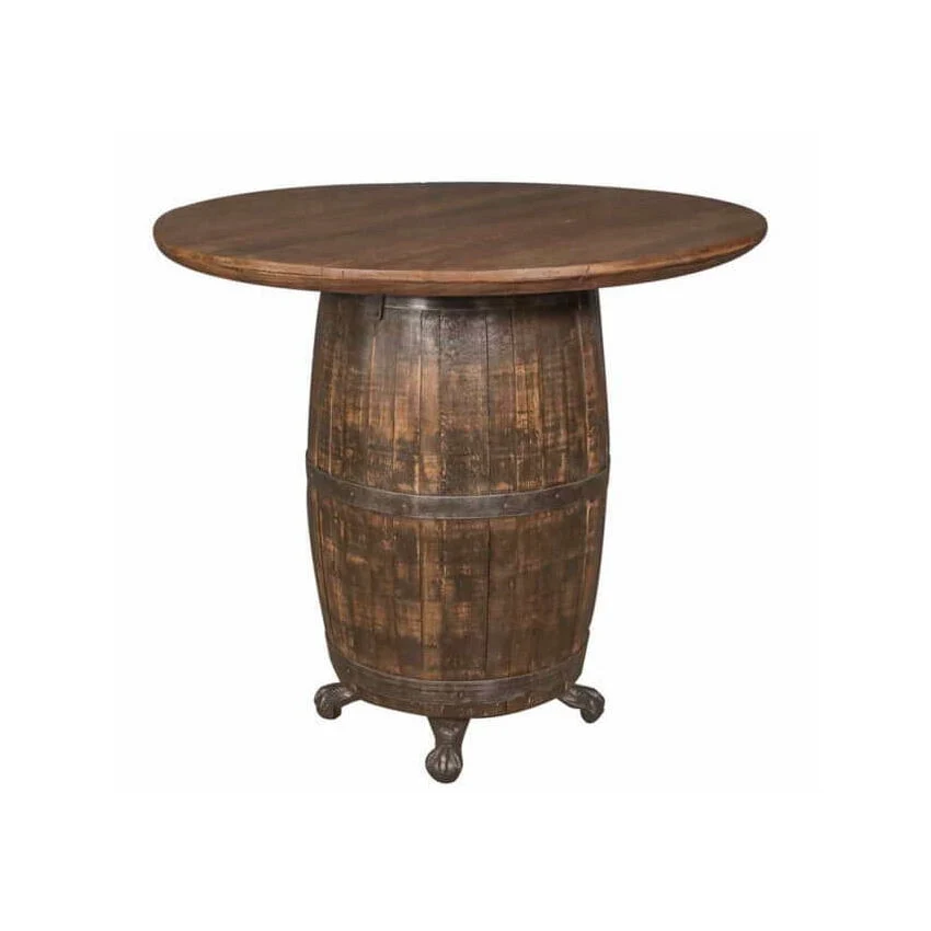 Teak Round Barrel Table - Image 2