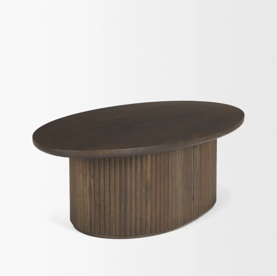 Terra Oval Fluted Coffee Table - Image 3