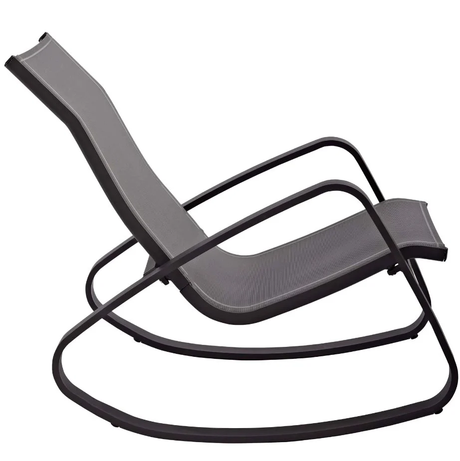 Traveler Rocking Outdoor Patio Mesh Sling Lounge Chair - Image 3