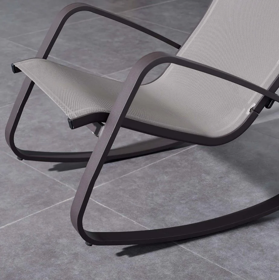 Traveler Rocking Outdoor Patio Mesh Sling Lounge Chair - Image 5